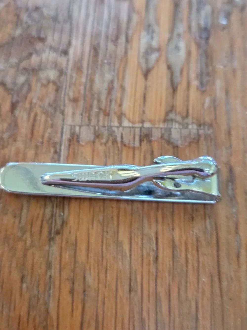 Vintage Retro Swank Silver Color Tie Clip